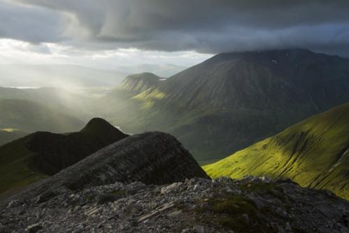 Evening light in Glen Nevis and Ben Nevis